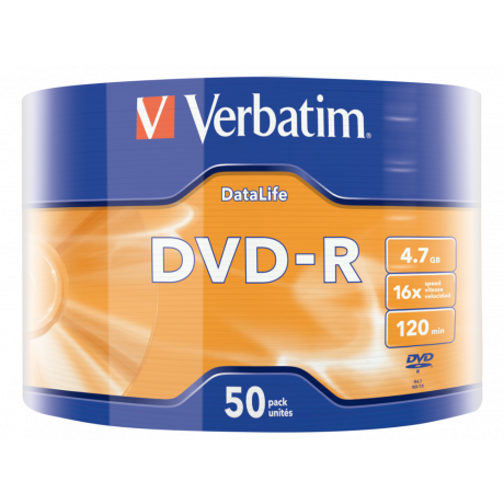 Verbatim 43791 4.7GB DVD-R 16X (Pack of 50 Disc) Shrink Pack